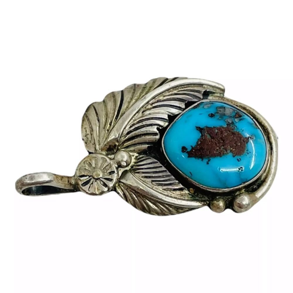 TURQUOISE and STERLING SILVER PENDANT✨ - Picture 3 of 4